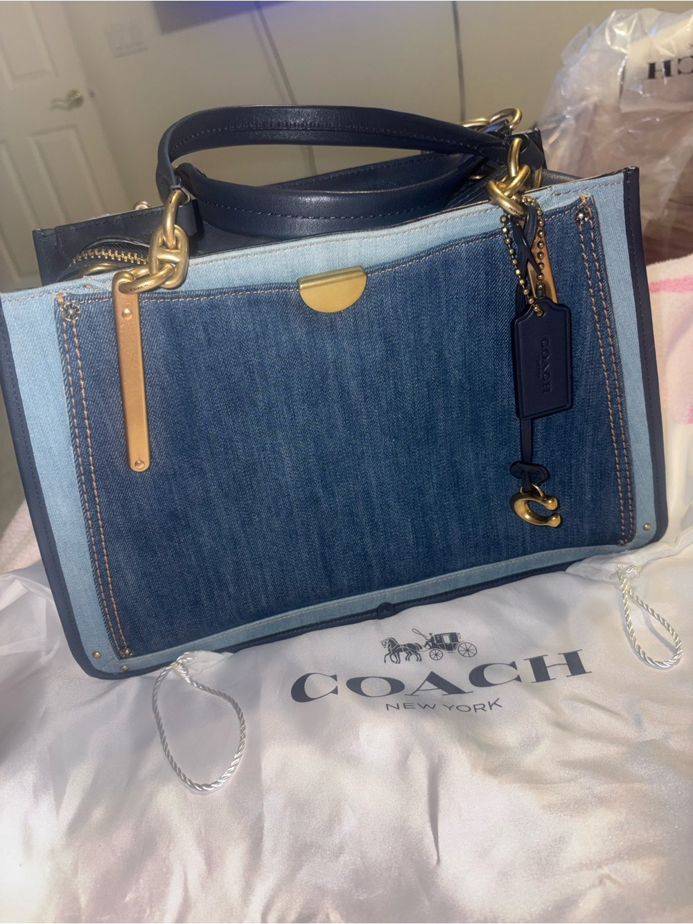 Coach Dreamer 36, Blue Denim Colorblock - Picture 12 of 13